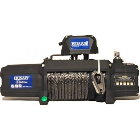 Husar Elektrische Seilwinde BST 12000 lbs mit Kunststoffseil (Spannung 12 V)