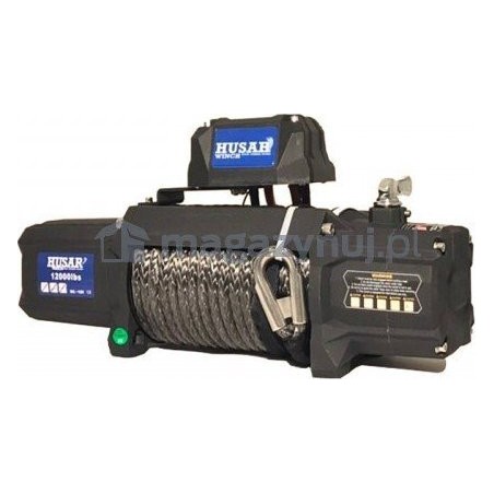 Husar Elektrische Seilwinde BST 12000 lbs mit Kunststoffseil (Spannung 12 V)