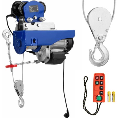 MSW Elektrische Seilwinde mit Laufkatze 1600 W, 12 m, 500 kg Elektrische Seilwinde mit Laufkatze 1600 W, 12 m, 500 kg