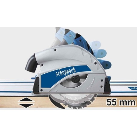 Scheppach PL55 Kreissäge + Führungsschiene 2x700 mm, 1200 W, 160 mm