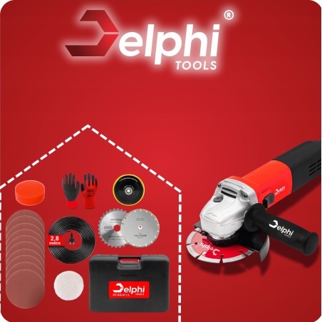 Winkelschleifer DIAX 1500 W, 125 mm, mit Drehzahlregelung + Schleifscheiben