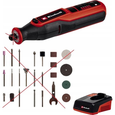 Einhell Akku-Schleif- und Gravurwerkzeug TE-MT 7.2 Li, Geradschleifer (rot/schwarz, Li-Ionen-Akku 1,5 Ah)