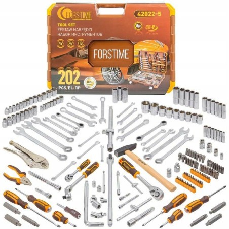 Werkzeugsatz 1/4", 3/8" und 1/2", 202-teilig (Sechskant) (6–32 mm)