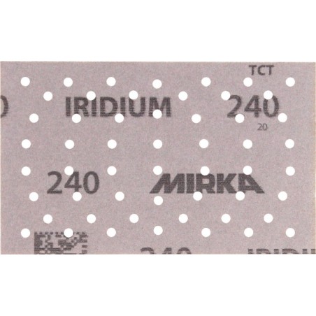 Schleifpapier MIRKA IRIDIUM PAPER 81 x 133 OPEN. Körnung 240, 54 Löcher/100 Stück