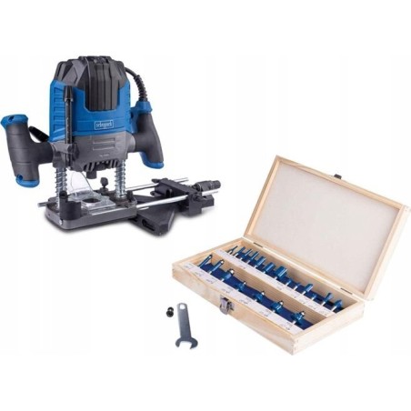 Scheppach-Fräsmaschine Scheppach-Oberfräse WRT1200 + Fräsersatz im Koffer