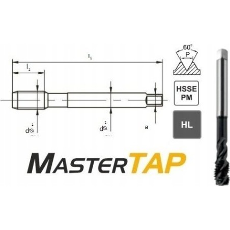 Fanar Gewindebohrer M20 DIN-376C R45 (6H) HSSE-PM HL MASTERTAP