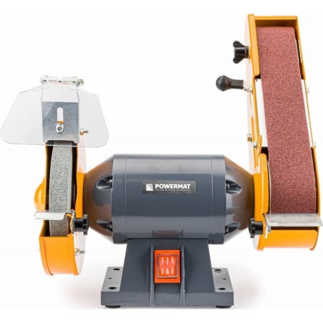 Powermat-Schleifmaschine Powermat-Tischschleifmaschine mit Stein- und Bandschleifscheibe