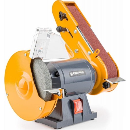 Powermat-Schleifmaschine Powermat-Tischschleifmaschine mit Stein- und Bandschleifscheibe