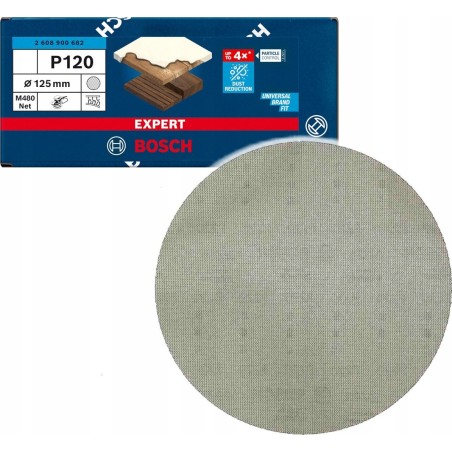 Bosch-Schleifmaschine Bosch Expert M480 Schleifpapier O 125 mm, K120 (50 Stück, für Exzenterschleifer)