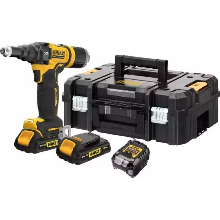 Dewalt Akku-Nietmaschine 10 kN, 25 mm, XR 18 V, 2 × 2,0 Ah