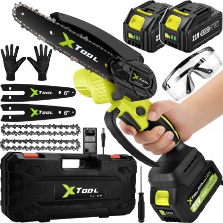 xTool Akku-Kettensäge – bürstenlose Kettensäge für Äste, Handkettensäge, 6"