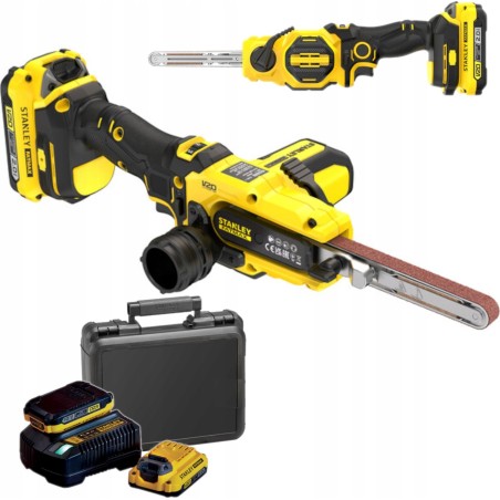 Stanley-Schleifmaschine, Bandfeile V20, 2x2,0 Ah, 13 mm, SFMCE210D2K