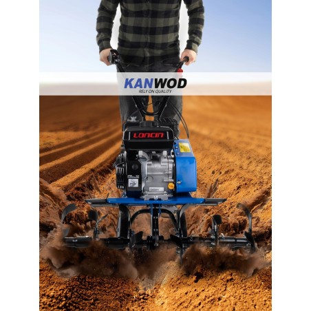 Kanwod-Motorhacke – BENZINBETRIEBENE MOTORHACKE, BODENFRÄSE 85 CM, LONCIN 10 PS, KOMPLETTSET
