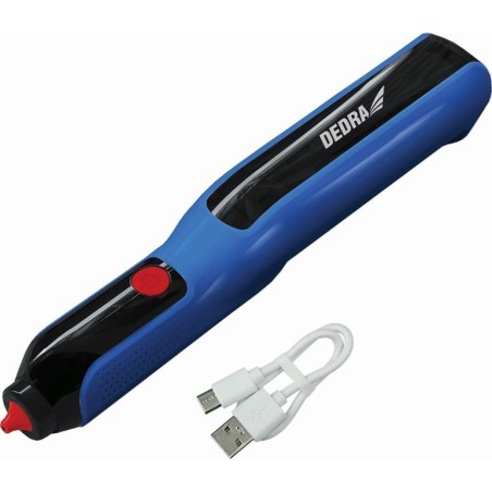 Dedra Heißklebepistole 4V, 2,0 Ah, 7–8 mm, kabellos, USB