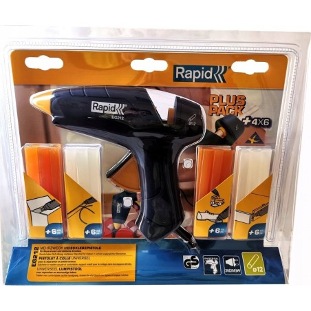 Rapid-Klebepistole EG212+4, für Klebestifte 11–12 mm