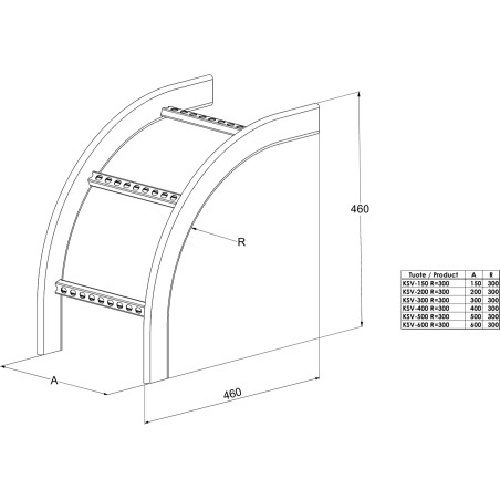 KSV-400 R300 HDG Vertikale Leiter