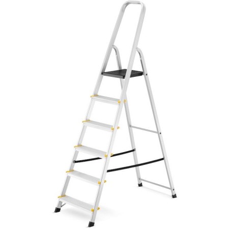 Aluminiumleiter, 6 Sprossen, Tragkraft 150 kg I-1916