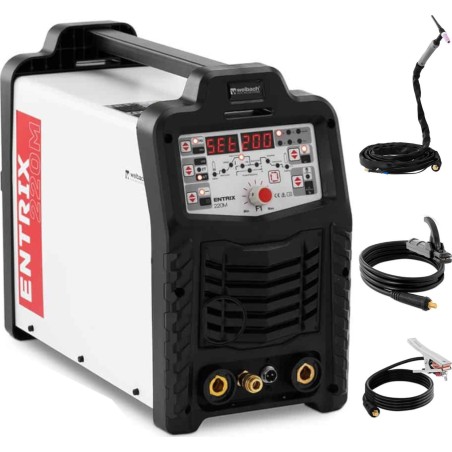 Stamos Germany Digitales Aluminium-Schweißgerät ENTRIX TIG HF AC/DC Puls MMA 200 A 230 V Digitales Aluminium-Schweißgerät ENTRIX TIG HF