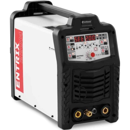 Stamos Germany Digitales Aluminium-Schweißgerät ENTRIX TIG HF AC/DC Puls MMA 200 A 230 V Digitales Aluminium-Schweißgerät ENTRIX TIG HF