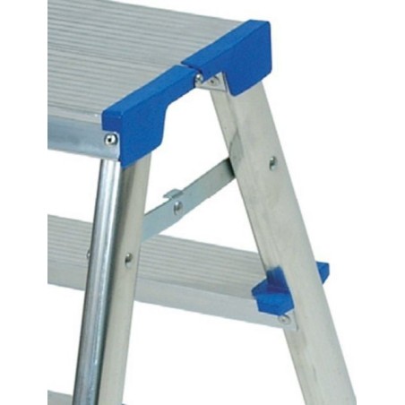 Drabex Freistehende doppelseitige Aluminiumleiter mit 2 Sprossen (DR7001)