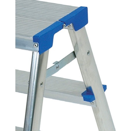 Drabex Freistehende doppelseitige Aluminiumleiter mit 4 Sprossen (DR8003)