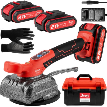 Delphi Tools VIBRIERENDE SAUGVORRICHTUNG FÜR PLATTEN 2 x Akku HE-01
