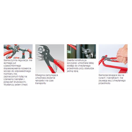 Knipex Verstellbare Rohrzange mit automatischer Einstellung, 250 mm (85 01 250)