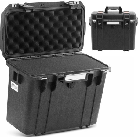 Steinberg Transportkoffer, Schutzbox mit Schaumstoffeinlage, wasserdicht, 35 x 15 x 29 cm, 15 l Transportkoffer, Schutzbox mit Schaumstoffeinlage