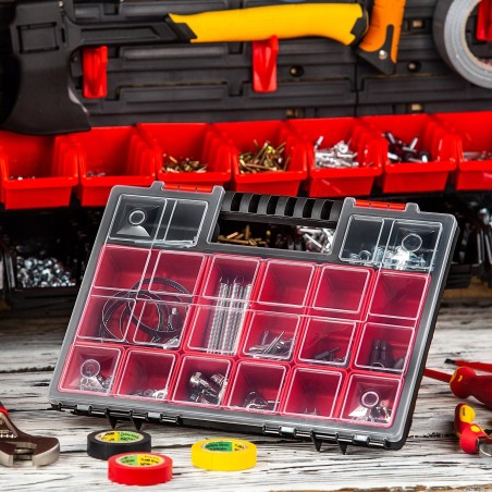 Kadax Werkstatt-Organizer, Kasten mit 18 Schubladen, 6 Stück
