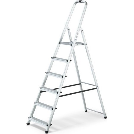 Lagerung Aluminiumleiter mit 6 Sprossen, Tragkraft 150 kg – PRO