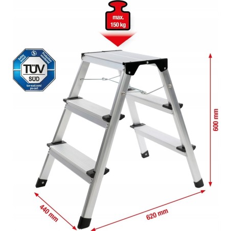 KS Tools Treppe mit 2×3 Stufen, 600 mm, KS Tools