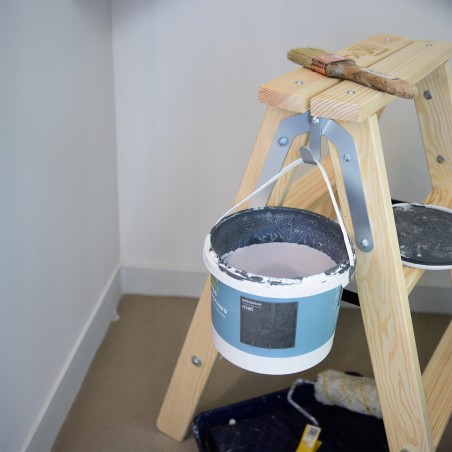 Kadax KADAX 6-stufige Holz-Klappleiter, doppelseitig, für Malerarbeiten, für den Hausgebrauch