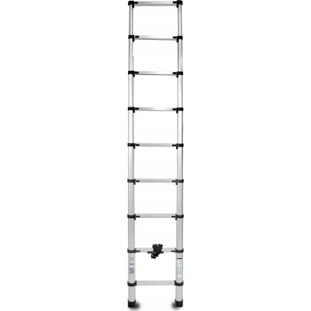 AWTools DRABEST ALUMINIUM-TELESKOPLEITER 9 Sprossen 2,6 m HOME 125 kg