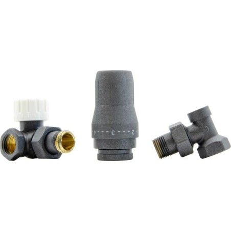 Schlosser THERMOSTAT-SET STANDARD 1/2GZ x 1/2GW, axial links – Graphit