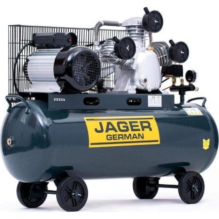 Kompressor Jager German LUFTKOLBENKOMPRESSOR ÖLGEÖLTER KOLBENKOMPRESSOR JAGER GERMAN 100 l 8 bar 540 l/min 230 V – Erhöhte Leistung
