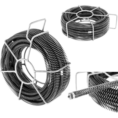 MSW Spirale, Rohrreinigungsfeder, hydraulisch, 6 x 2,45 m, Durchmesser 16 mm, SET
