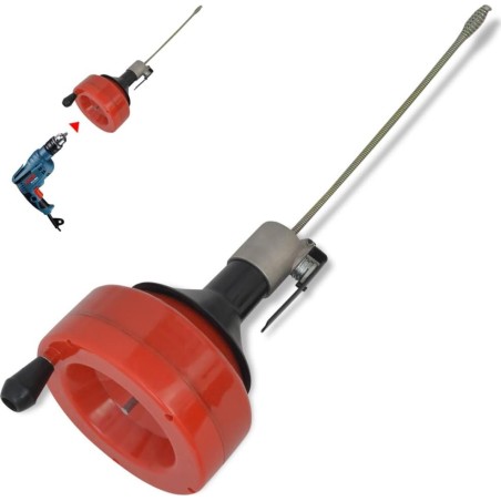 vidaXL Rohrreinigungsgerät, manuell/motorisiert, 8 m