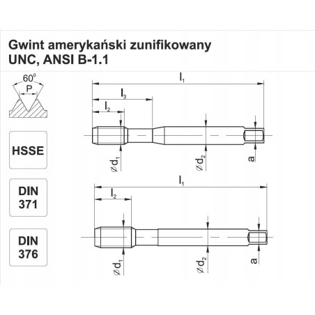 Fanar Gewindebohrer UNC 3/4-10 DIN-376C R40 (2B) HSSE 800