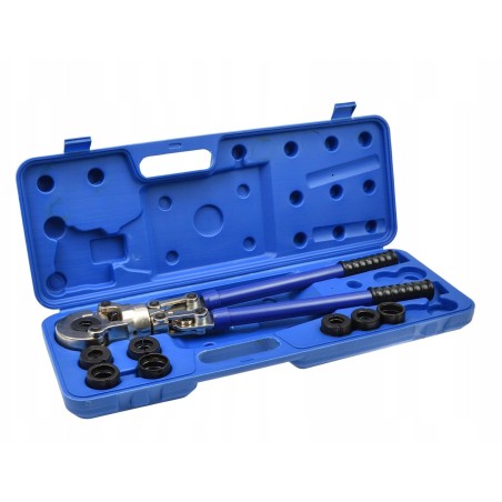 Hydraulische Presszange zum Verpressen von PEX-AL-PEX-Fittings + 8 Matrizen (4)