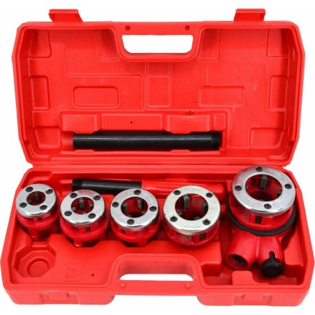 AWTools AWTOOLS Rohrgewindeschneider, 5-teilig: 3/8", 1/2", 3/4", 1", 1-1/4", Set im Koffer AW20612