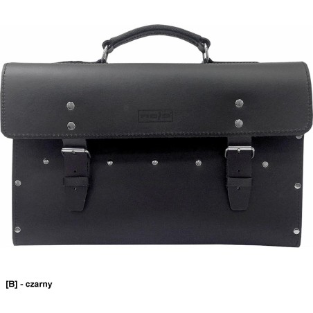 R.E.I.S. TN-DB – große Werkzeugtasche aus Leder, verstärkter Boden mit Metallbeschlägen – Breite 40 cm, Tiefe 16 cm, Höhe 24 cm.