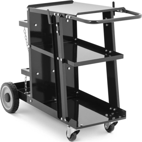 Werkstatt-Schweißwagen mit Platz für eine Gasflasche, 3 Ebenen, bis 65 kg Werkstatt-Schweißwagen mit Platz für eine Gasflasche, 3 Ebenen