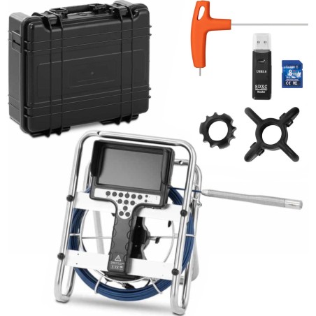 Steinberg Endoskop-Diagnose- und Inspektionskamera mit 12 LEDs, 7-Zoll-LCD-Display, SD-Karte, 30 m Endoskop-Diagnose- und Inspektionskamera mit 12 LEDs, L