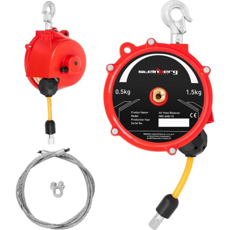Steinberg Seilzug-Entlastungsvorrichtung mit Druckluftschlauch 0,5–1,5 kg, 1,3 m Seilzug-Entlastungsvorrichtung mit Druckluftschlauch 0