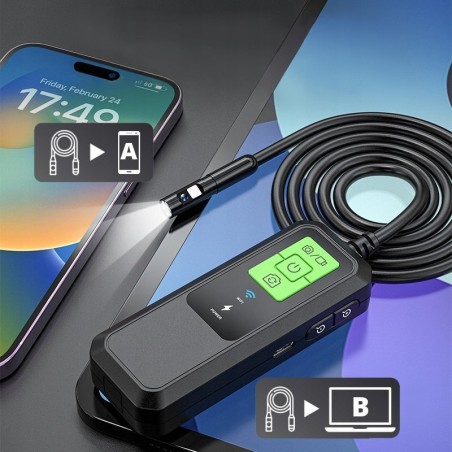 DUO WIFI PC TEL Endoskop-Inspektionskamera, 5 m