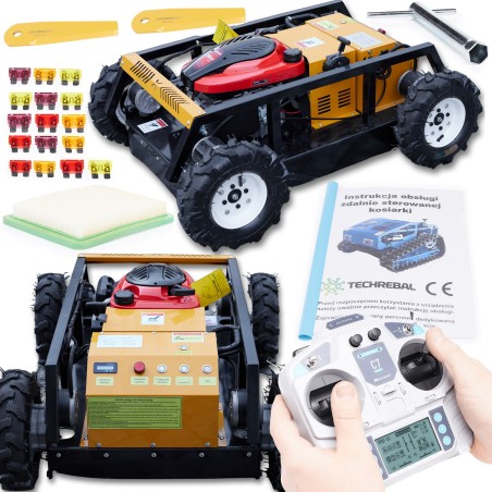 Ferngesteuerter Rasenmäher Prato 550 Hybrid mit Verbrennungsmotor und Fernbedienung (RC), 50 cm, Loncin