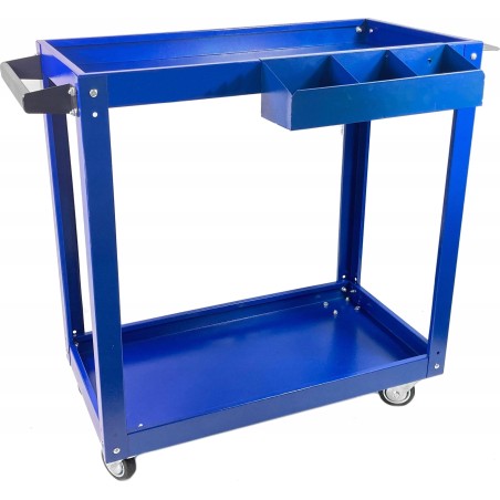 Rockforce Werkzeugwagen – Werkstattwagen mit 2 Ablagen und Rollen