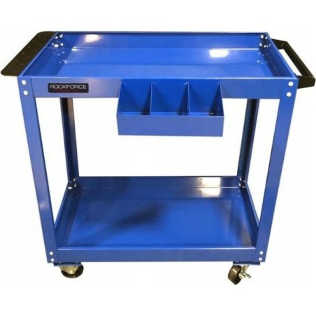 Rockforce Werkzeugwagen – Werkstattwagen mit 2 Ablagen und Rollen