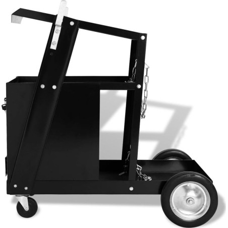 vidaXL VidaXL Schweißwagen mit 4 Schubladen, schwarz