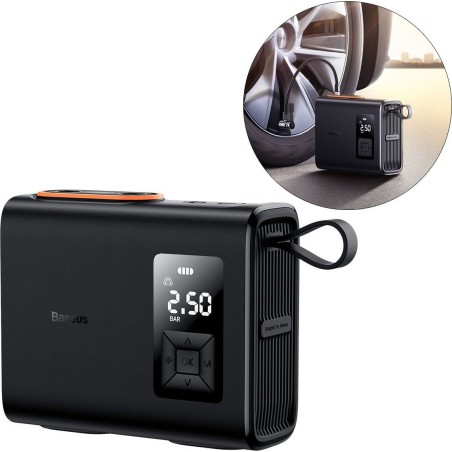 Baseus Auto-Kompressor: Baseus Mega EnergyPump Series Dual Cylinder Wireless Inflator